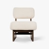 Kino Solid Wood Lounge Chair in Brown Colour
