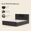 Amy Engineered Wood Queen Size Box Storage Bed In Dark Wenge Finish