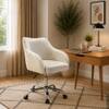 Doe Buck Leisel Modern Off White Velvet Office Chair