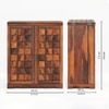 Keaton Sheesham Wood Bar Cabinet in Honey Oak Finish