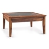 Tate Square Solid Wood Coffee Table In Teak Finish