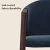 Dorothy Fabric Accent Chair In Blue Colour