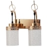 Eliante Modern Wall Lights Mild Steel & Glass Material Gold & White Finish