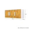 Hexa Red Multipurpose Storage Cabinet With 3 Door in Frosty White And Giant Wood Colour