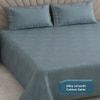Mace Green Solid Plain 500 TC Cotton Satin Flat Super King Size Bedsheet with 2 Pillow Covers – Threads