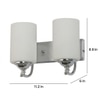 Eliante Modern Wall Lights Mild Steel & Glass Material Chrome & White Finish