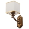 Eliante Cloth Shade Wall Lights Mild Steel & Fabric Material Antique & White Finish