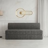 Sleepwell Sofa Cum Bed 3 Seater Queen Bed Resitec Foam Grey 75x60x7 Inch