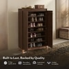 Webster 24 Pair Shoe Rack in Walnut Finish