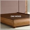 Elowen Softline King Size Bed in velvet With Oak wood Frame & Hydraulic Storage
