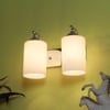 Eliante Modern Wall Lights Mild Steel & Glass Material Chrome & White Finish