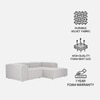 Elegantedge Wood Left Aligned 2-Seater With Upholstery Non Storage Sofa In Grey Colour