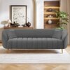 Nero Velvet 3 Seater Sofa in Dark Grey Colour