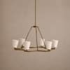 Kaze Handicrafted Chandelier in Golden and White Colour