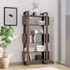 Hexa Engineered Wood Bookshelf Multipurpose Storage Rack in Giant Wood and Frosty White