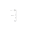 Aerith Off White Fabric Floor Lamp with Black Iron Base