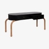 Andaman Inglis Small Solid Wood Console Table in Black Colour