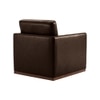 Bobby PU Leather Lounge Chair in Dark Brown