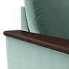 Corby Luxe 1 Seater Fabric Sofa in Dusty Turquoise Velvet Colour