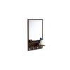 Rico Engineered Wood Wall Mount Dressing Table Mirror with Shelves & Hooks (Wenge)