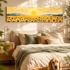 Sunflower Field Landscape Canvas Wall Art 12 x 46 Inch