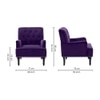 Velora Tufted Back Fabric Lounge Chair in Purple