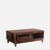 Pike Rectangular Solid Wood Coffee Table In Teak Finish