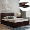 Alaca Hydraulic Storage Bed (Solid Wood) (Mahogany Finish, Queen Bed Size)