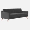 Reiti Velvet 3 Seater Sofa in Dark Grey Colour