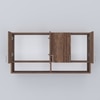 4 Doors Modular Wall Mounted Kitchen Cabinet With Organizer Shelf In Cochwood Brown Finish