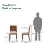 Oribi Solid Wood Dining Chair Set Of 2 In Teak Finish