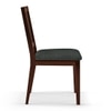 Diner 6 Seater Dining Table With Diner Upholstered Chairs and Bench (Finish : Dark Walnut, Chair Colour : Grey)