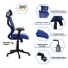 Zeeazyana High Back Ergonomic Chair in Blue Colour