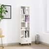 Hexa Engineered Wood Bookshelf Multipurpose Storage Rack in Frosty White Colour