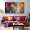 The Castle Decor Trees Passage Wall Art Set of 5 Wooden Framed Digital Painting 27x48 Inch