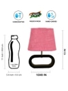 Devansh Pink Jute Table Lamp With  Wood Black Base -11