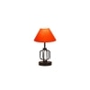 Raelyn Orange cotton Table lamp with Iron Base