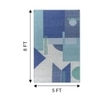 Jaipur Rugs Soft Diamond Wool Dhurrie Rug Blue 4x6 ft