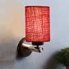 Devansh Metal Electric Wall Light in Maroon Colour with Maroon Shade Count of 1 Light