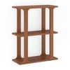 Kozo Large Solid wood Wall Shelf In Amber Walnut