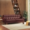 Waverly 3 Seater Leather Sofa in Deep Burgundy Colour