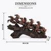 Seven Horse Royal Gallop Horse Sculpture in Copper Colour