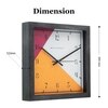 Vibrant Pink-Yellow Geometric Wood Wall Clock