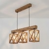 Symmetric Brown Solid Wood Cluster Hanging Light
