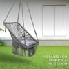 Swingzy Premium Rectangle Swing Chair for Adults Grey with Accessories