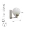 Orbit Single Light Opal Glass Wall Lamp