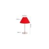 Kamdyn Red Fabric Shade Table Lamp with Steel Steel Base