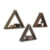 Henry Iii Triangular Set Of 3 Wooden Wall Shelves