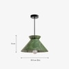 Jules Handcrafted Hanging Lamp Green