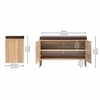 Trudo Modular Shoe Cabinet for 12 Pairs with Seating – Multi-Functional Shoe Storage Bench for Home